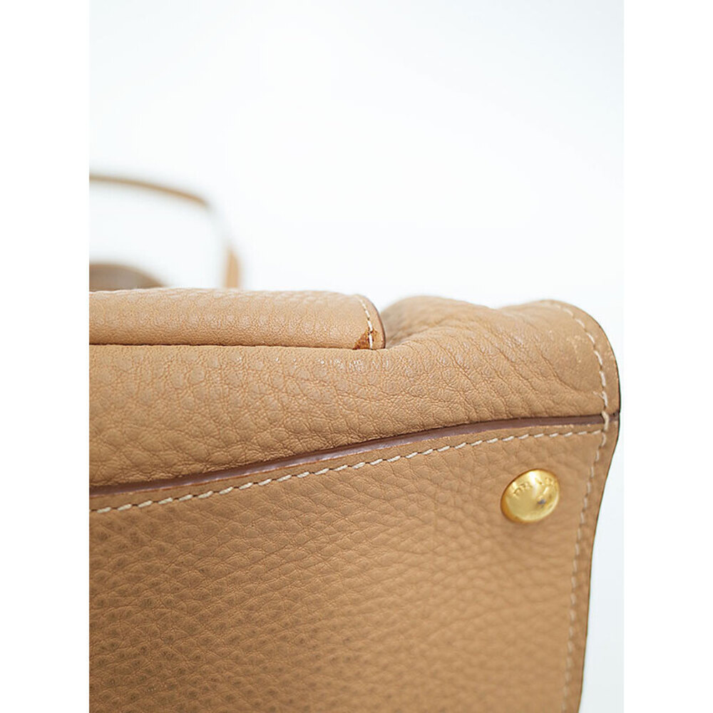 Prada Vitello Daino leather convertible tote light beige camel Tan 2way - Picture 6 of 9